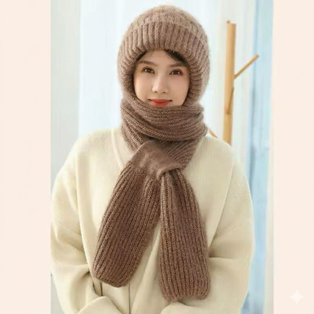 Winter Scarf Cap - গোল্ডেন (Golden)